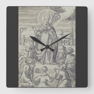 Horloge Carrée Carte de Saint évêque Amand de Maastricht