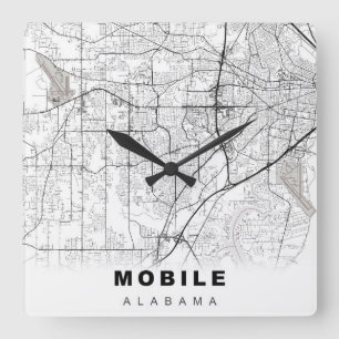 Horloge Carrée Carte mobile