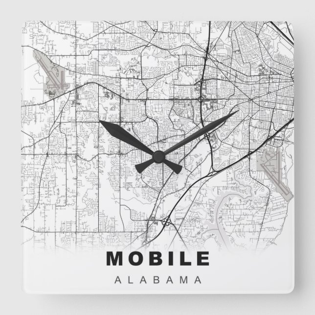 Horloge Carrée Carte mobile (Recto)