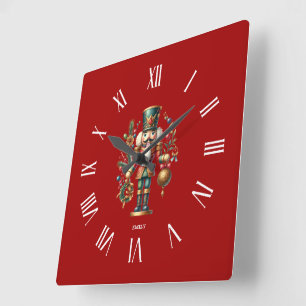 Horloge Carrée Casse-noisette Festif Personnalisé