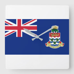 Horloge Carrée Cayman Islands National World Flag