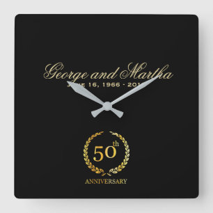 Horloge Carrée Celebrating 50th Anniversary. Customizable.