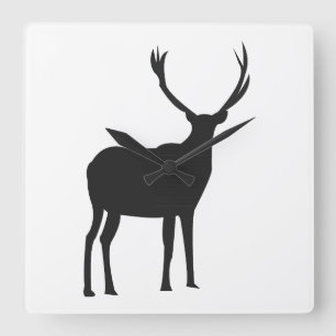 Horloge Carrée Cerfs Antlers de la faune Cerf