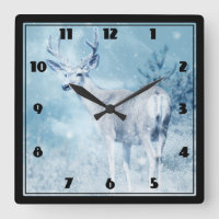 Cerfs et pins d'hiver