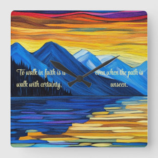 Horloge Carrée Certitude de foi