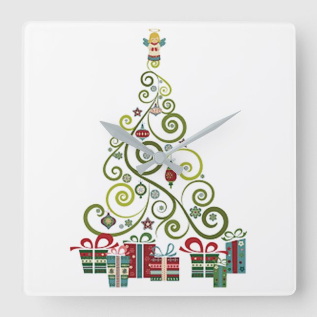 HORLOGE CARRÉE ****C'EST LA SAISON DE NOËL**** FERMER (Recto)
