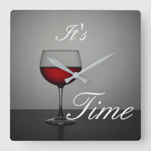 Horloge Carrée C'est l'heure du vin