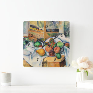 Horloge Carrée Cezanne - Une table d'angle