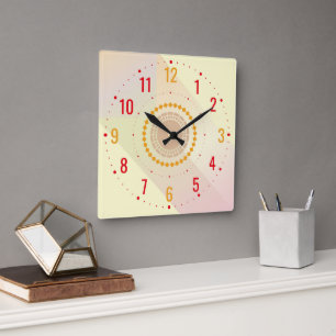 Horloge Carrée Chambre à coucher et salon Décor pour une Crème mo