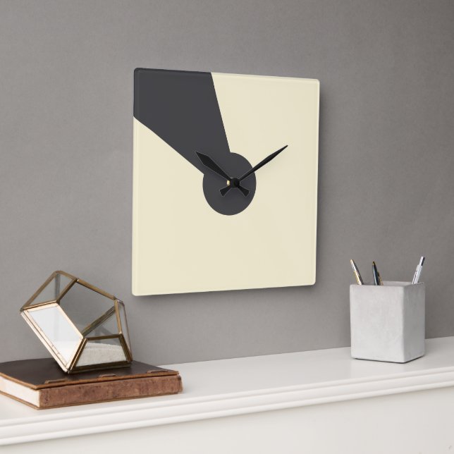 Horloge Carrée Charcoal keyhole Wall clock (Bureau)