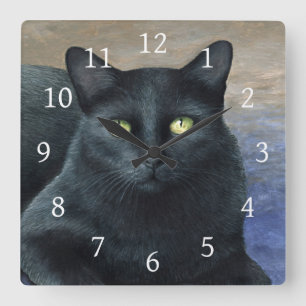 Horloge Carrée Chat 621