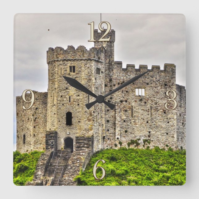 Horloge Carrée Château médiéval de Cardiff - Gardien intérieur, P (Recto)