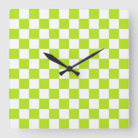 Checkered Lime Green and White