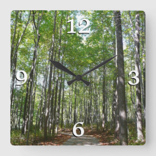 Horloge Carrée Chemin en bois centenaire II Ellicott City Marylan