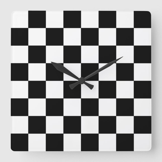 Horloge Carrée Chessboard (Recto)