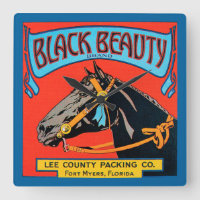 Cheval de beauté noir sur Arrière - plan rouge