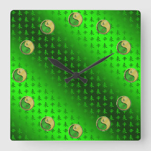 Horloge Carrée Chèvre Métal