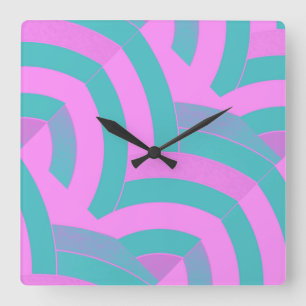 Horloge Carrée chevrons chic et sophistiqués