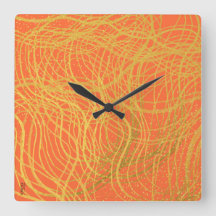 Chic Gold Orange Abstrait