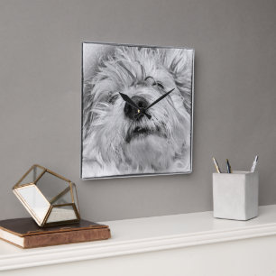 Horloge Carrée Chien de Coton de Tulear