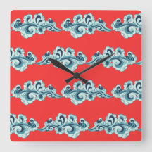 Chinois Nouvel An Lunaire Nuages Motif Rouge