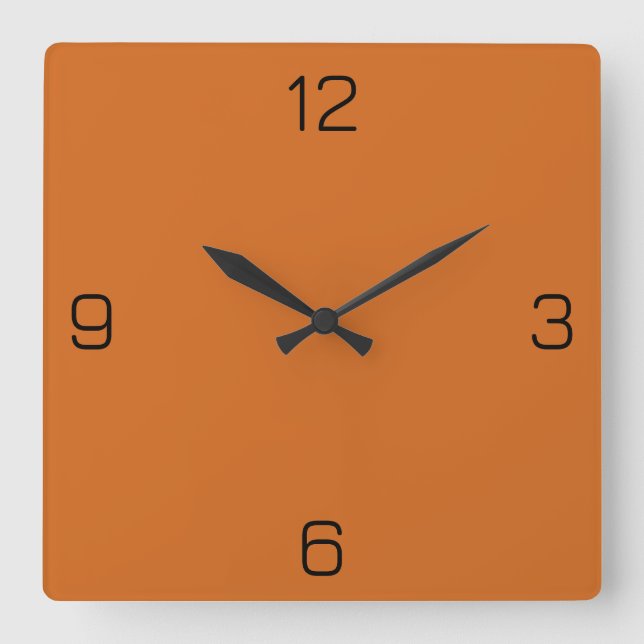 Horloge Carrée Chocolat Brown D2691E Couleur - Option pour ajoute (Recto)