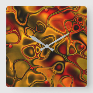 Horloge Carrée Chocolat fondu