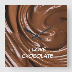Horloge Carrée Chocolate kitchen Wall Clocks