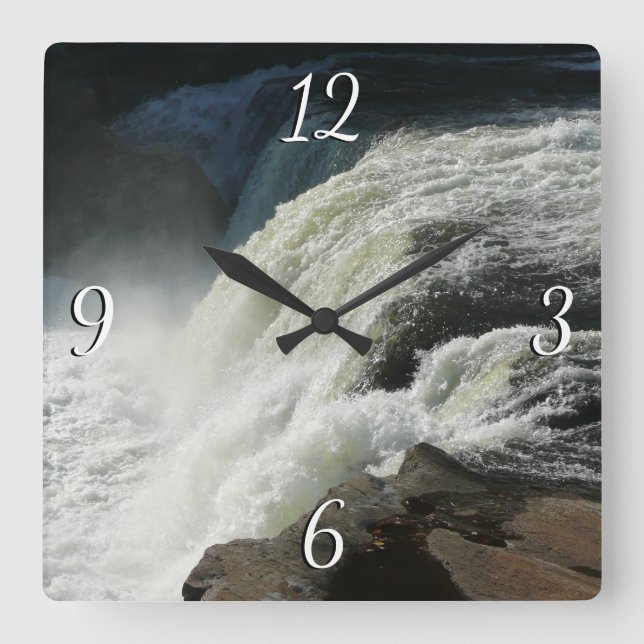 Horloge Carrée Chutes d'Ohiopyle en Pennsylvanie (Recto)