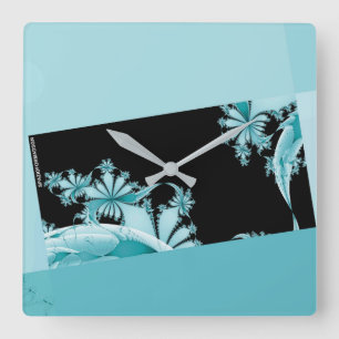 Horloge Carrée Ciel du jardin fractal