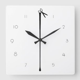 Horloge Carrée Ciseaux noirs chauds MELTPOINT