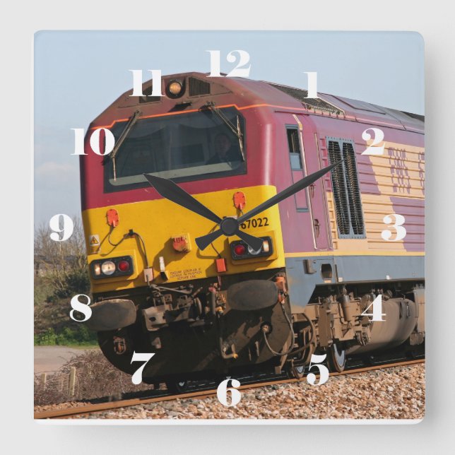 Horloge Carrée Classe 67 diesel 67022 - tous les numéros (Recto)