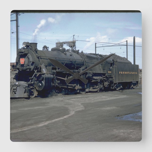 Horloge Carrée Classe électrique GG1 #4859_Trains de PRR (Recto)