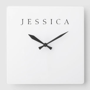 Horloge Carrée Classic Name (or word)