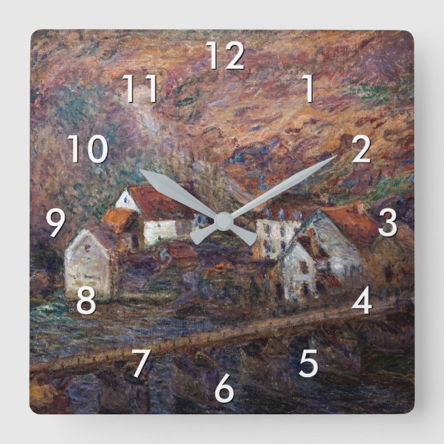 Horloge Carrée Claude Monet - Le pont de Vervy (Recto)