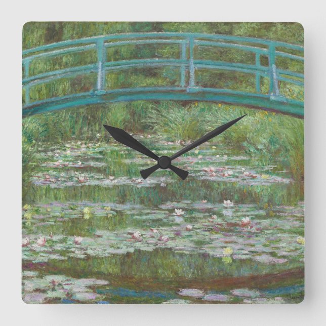 Horloge Carrée Claude Monet | The Japanese Footbridge, 1899 (Recto)