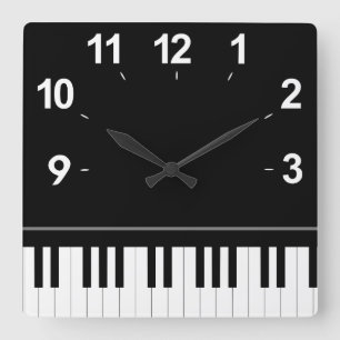 Horloge Carrée Clavier pour piano