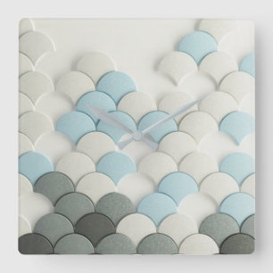 Horloge Carrée Clock Abstract Pedals