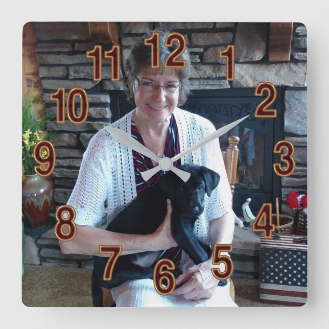 Horloge Carrée Clock Custom (Recto)