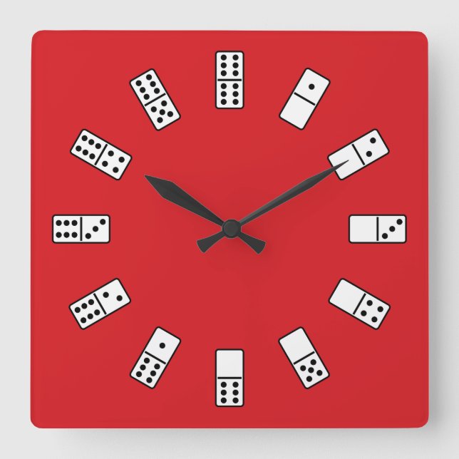 Horloge Carrée Clock de Domino (Recto)