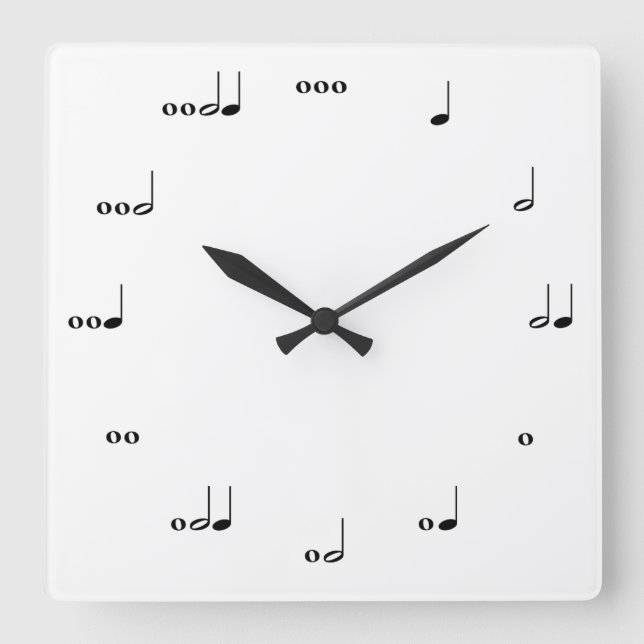 Horloge Carrée Clock de la musique originale (Recto)