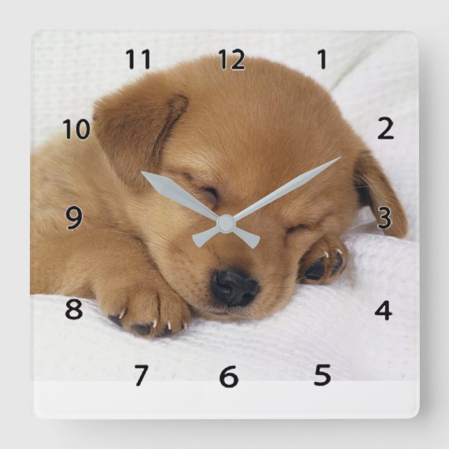 Horloge Carrée Clock de Sleeping (Recto)