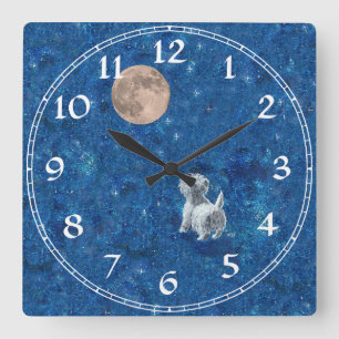 Horloge Carrée Clock de White Terrier