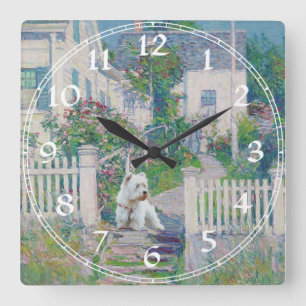 Horloge Carrée Clock de White Terrier