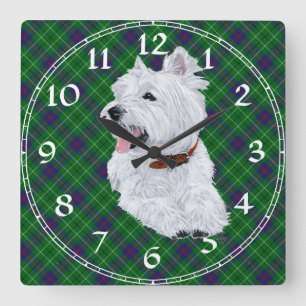 Horloge Carrée Clock de White Terrier