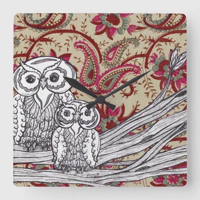 Horloge Carrée Clock d'Indian (Recto)