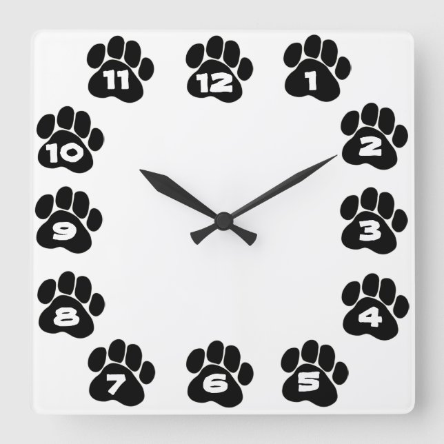Horloge Carrée Clock Dog (Recto)