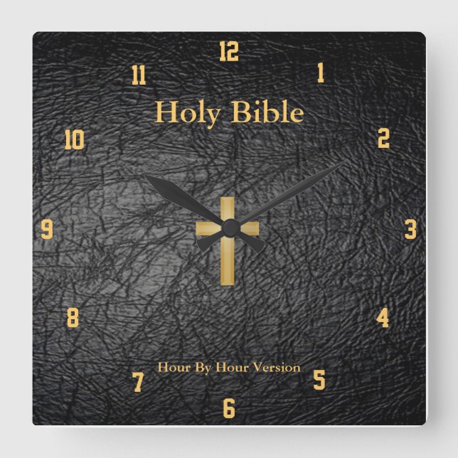 Horloge Carrée Clock du mur de la Sainte Bible (Recto)
