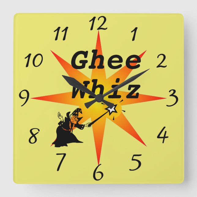 Horloge Carrée Clock Ghee Whiz (Recto)