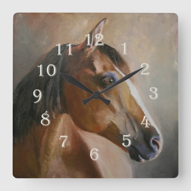 Horloge Carrée Clock II de Horse (Recto)